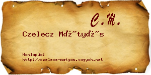Czelecz Mátyás névjegykártya