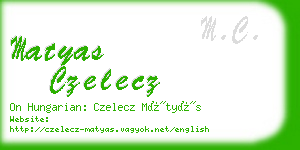 matyas czelecz business card